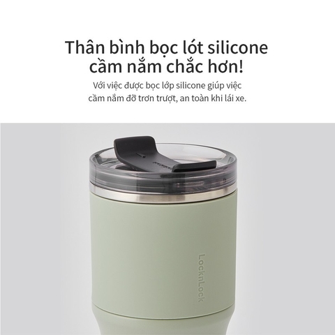 Bình giữ nhiệt Lock&Lock Metro Drive 650ml thiết kế riêng cho ngưới lái xe LHC4277S