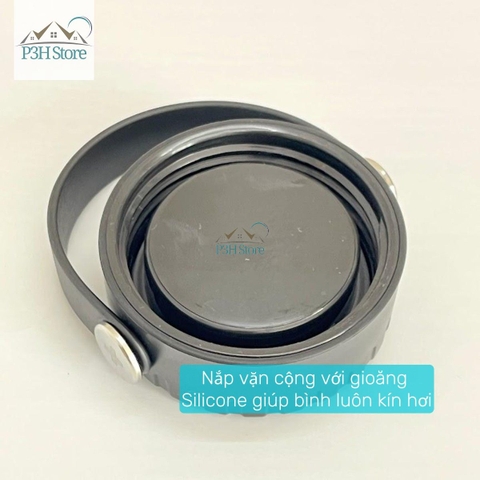 Bình Giữ Nhiệt LocknLock 900ml Wave Handle màu đen LHC4163BLK