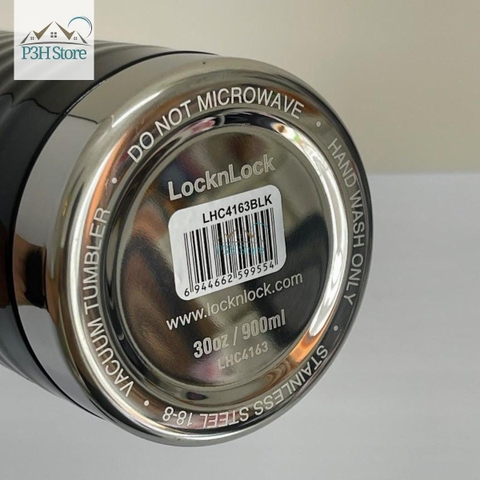 Bình Giữ Nhiệt LocknLock 900ml Wave Handle màu đen LHC4163BLK