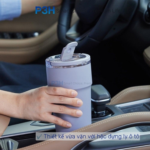 Bình giữ nhiệt LocknLock Metro Cafe Top Handle phủ sứ LHC4416 710ml / LHC4419 900ml có quai xách và ống hút đi kèm P3H