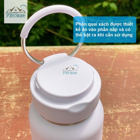 Bình giữ nhiệt LocknLock Sling Ring có quai xách dung tích 650ml LHC4321 và 800ml LHC4322 P3HStore