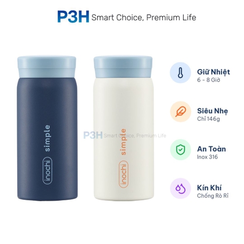 Bình Giữ Nhiệt Mini Inochi Fuji Cylin 200ml – Nhỏ Gọn, Đẹp Tinh Tế, Mang Đi Mọi Nơi P3H