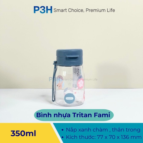 Bình nước FAMI nhựa tritan Inochi dung tích 350ml/500ml/700ml với họa tiết sinh động P3H