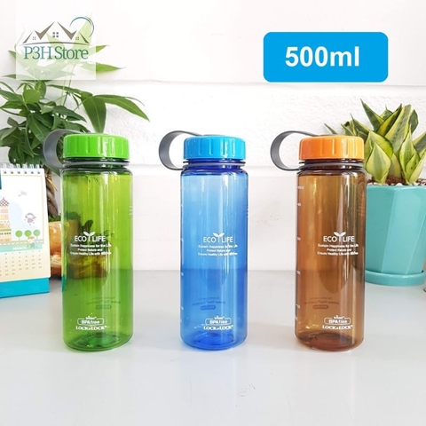 Bình nước cho bé đi học Lock&Lock Eco Life nhựa Tritan dung tích 500ml ABF613