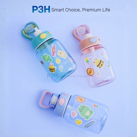 Bình Nước Tritan Kita Gummy 700ml – Kèm Decal Trang Trí, Thiết Kế Trẻ Trung, Tiện Lợi Mọi Lúc P3H