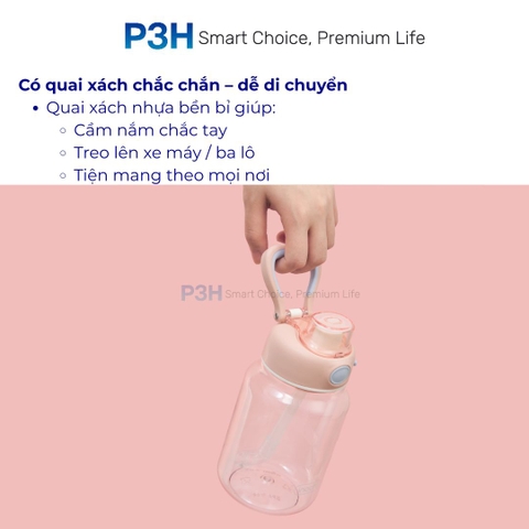 Bình Nước Tritan Kita Gummy 700ml – Kèm Decal Trang Trí, Thiết Kế Trẻ Trung, Tiện Lợi Mọi Lúc P3H