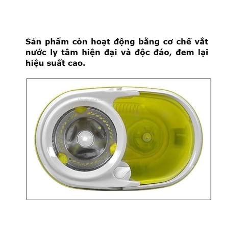 Bộ lau nhà 360 độ lồng vắt inox Lock&Lock Walkable MOP-L003