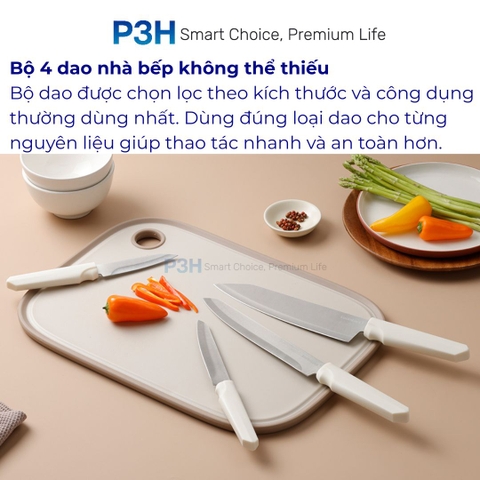 Bộ Dao Nhà Bếp 5 Món LocknLock Wall Mounted Knife Set CKK307S5 – Có Hộp Đựng Dán Tường, Màu Trắng P3H