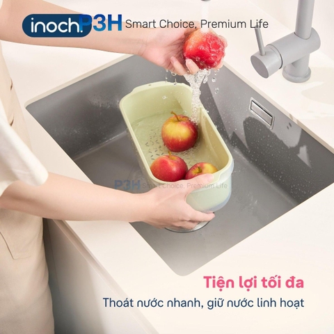 Bộ Thau Rổ Inochi Yoko CLOUD Sự Lựa Chọn Hoàn Hảo Cho Không Gian Bếp Hiện Đại P3H