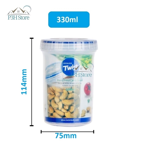 Hộp nhựa nắp vặn Lock&Lock Twist bảo quản thực phẩm nhiều dung tích LLS111 LLS121 LLS131 LLS141 LLS122 LLS113 LLS143