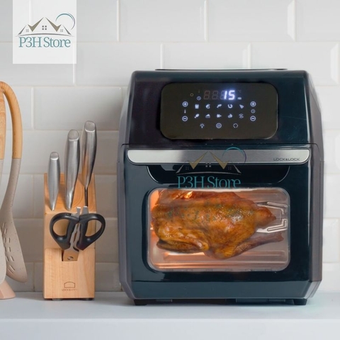 Nồi chiên không dầu Lock&Lock 12L đa năng thay thế nhiều dụng cụ nấu ăn EJF696BLK - Lò Chiên Không Khí Hàng Chính Hãng