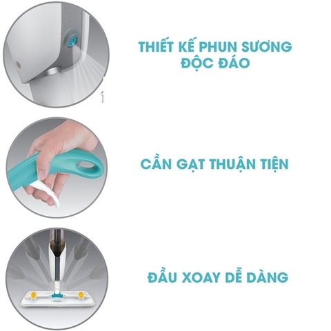 Cây lau nhà xịt nước Lock&Lock Spray Mop ETM461