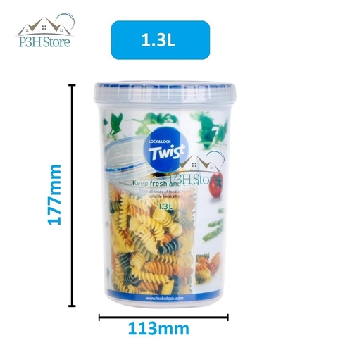 Hộp nhựa nắp vặn Lock&Lock Twist bảo quản thực phẩm nhiều dung tích LLS111 LLS121 LLS131 LLS141 LLS122 LLS113 LLS143