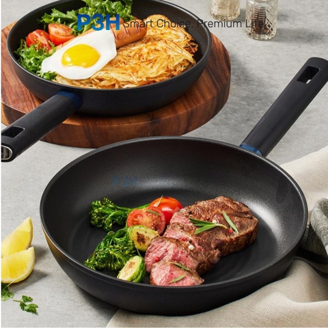 Chảo Chống Dính Lock&Lock Balance Cook Lòng Lõm Khóa Dầu Power F5 5 lớp bền bỉ dùng Được Bếp Từ P3H