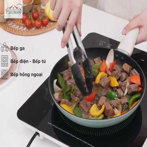 Chảo chống dính LocknLock Rosemary sử dụng được bếp từ CAF2046 CAF2246 CAF2446 Xanh Mint