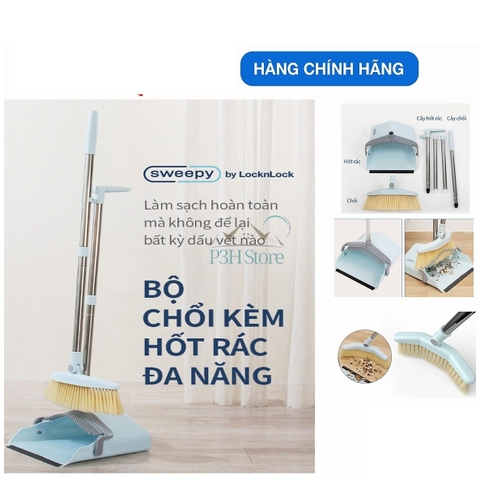 Bộ chổi và đồ hốt rác Sweepy by LocknLock ETM976 màu xanh