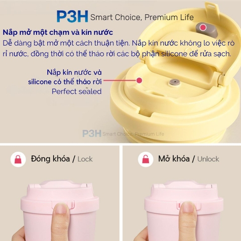 Combo Ly Giữ Nhiệt và Quai Đeo Silicone LocknLock Energetic Tumbler x TLL076 – Set 2 món tiện lợi, thời trang P3H