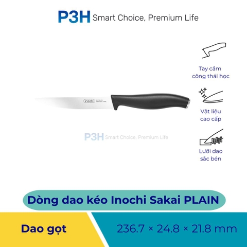 Dao thái Dao Santoku Dao gọt tỉa Kéo đa năng Inochi Sakai PLAIN chất liệu cao cấp sắc bén P3H
