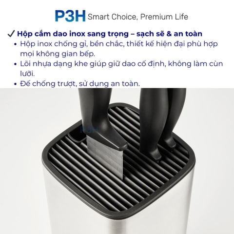 Bộ dao kéo nhà bếp Inochi Sakai Plain chất liệu cao cấp thiết kế tinh tế sắc bén bền bỉ P3H