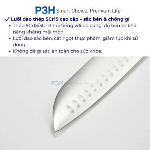 Bộ dao kéo nhà bếp Inochi Sakai Plain chất liệu cao cấp thiết kế tinh tế sắc bén bền bỉ P3H