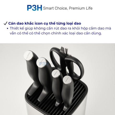 Bộ dao kéo nhà bếp Inochi Sakai Plain chất liệu cao cấp thiết kế tinh tế sắc bén bền bỉ P3H