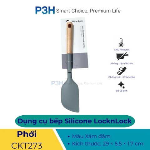 Bộ Dụng Cụ Nhà Bếp Silicone LocknLock DECO WOODEN Tay Cầm Gỗ Cao Cấp Bán Lẻ Theo Từng Món CKT236 CKT270 CKT271 CKT272 CKT273 P3H Store