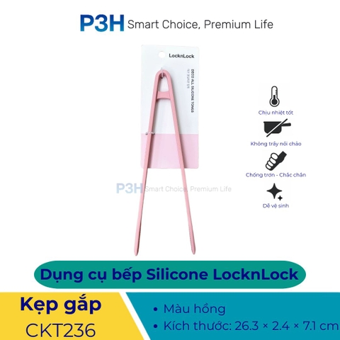 Bộ Dụng Cụ Nhà Bếp Silicone LocknLock DECO WOODEN Tay Cầm Gỗ Cao Cấp Bán Lẻ Theo Từng Món CKT236 CKT270 CKT271 CKT272 CKT273 P3H Store