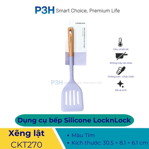 Bộ Dụng Cụ Nhà Bếp Silicone LocknLock DECO WOODEN Tay Cầm Gỗ Cao Cấp Bán Lẻ Theo Từng Món CKT236 CKT270 CKT271 CKT272 CKT273 P3H Store