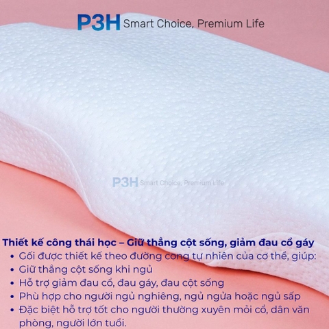Gối Memory Foam Lock&Lock Êm ái, nâng đỡ cột sống, hỗ trợ ngủ ngon HLW114 P3H Store