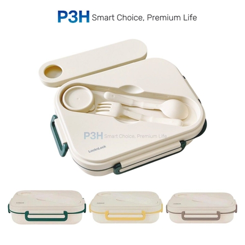 Hộp cơm LocknLock chia 5 ngăn kèm muỗng nĩa hộp sốt LCB952 dung được lò vi song tiện lợi an toàn dễ vệ sinh P3H