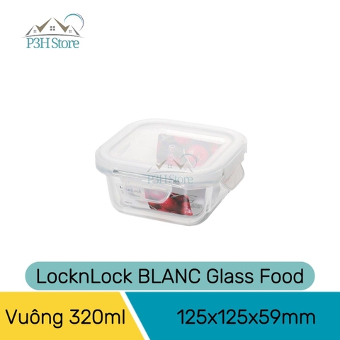 Hộp đựng thực phẩm thủy tinh chịu nhiệt LocknLock Blanc glass food container P3H Store