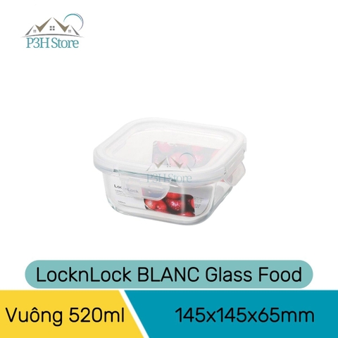 Hộp đựng thực phẩm thủy tinh chịu nhiệt LocknLock Blanc glass food container P3H Store