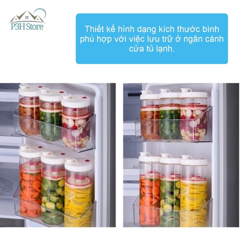 Hũ muối dưa cà có lưới chèn Lock&Lock hộp bảo quản thực phẩm dung tích 1.3L INL412  2.1L INL413