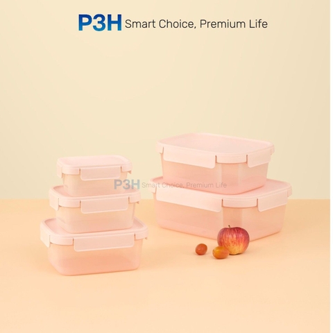 Hộp nhựa nắp gài Inochi Hokkaido Kín Hơi, Dùng Được Lò Vi Sóng, Nhiều Dung Tích P3H