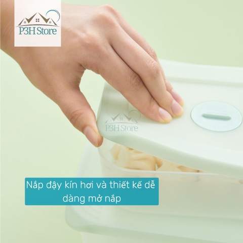 Bộ 7 hộp trữ đông thực phẩm Inoch Hokkaido chống dính kháng khuẩn có đồng hồ ghi nhớ thời gian H0873 P3H