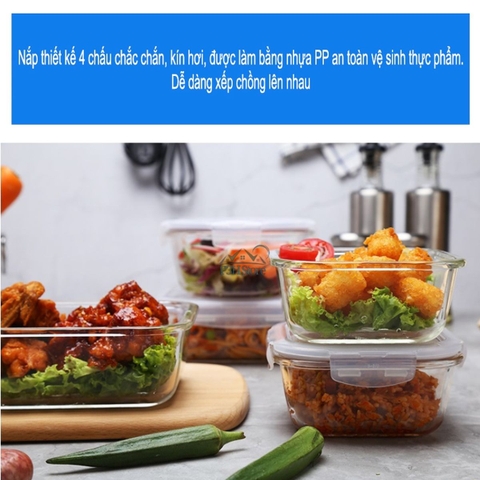 Hộp thủy tinh Lock&Lock Ovenglass chịu nhiệt cao dung tích từ 300ml đến 2L