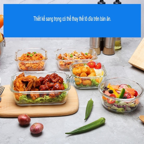 Hộp thủy tinh Lock&Lock Ovenglass chịu nhiệt cao dung tích từ 300ml đến 2L