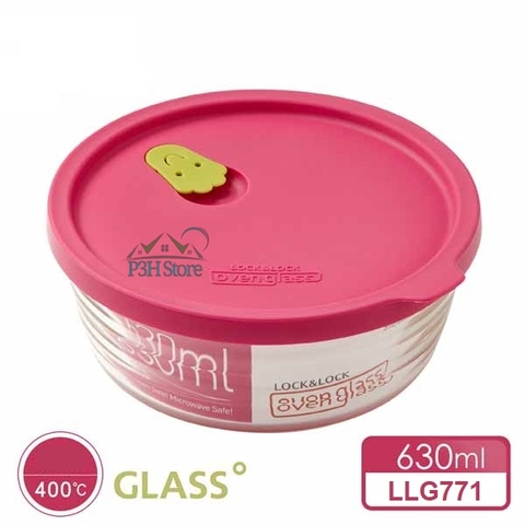 Hộp thủy tinh chịu nhiệt nắp silicone Lock&Lock OvenGlass Wave Steam Hole LLG741 LLG751 LLG761 LLG771