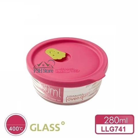Hộp thủy tinh chịu nhiệt nắp silicone Lock&Lock OvenGlass Wave Steam Hole LLG741 LLG751 LLG761 LLG771