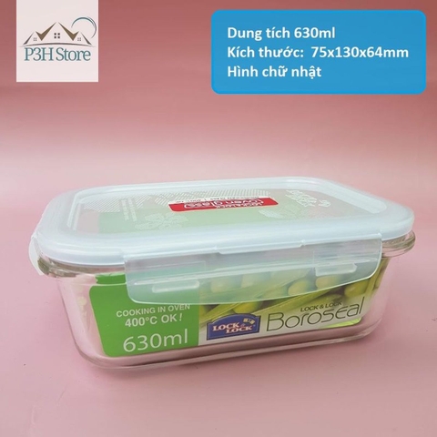 Hộp thủy tinh Lock&Lock Ovenglass chịu nhiệt cao dung tích từ 300ml đến 2L
