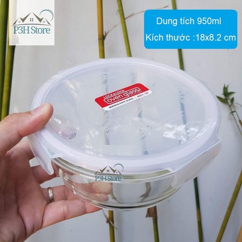 Hộp thủy tinh Lock&Lock Ovenglass chịu nhiệt cao dung tích từ 300ml đến 2L