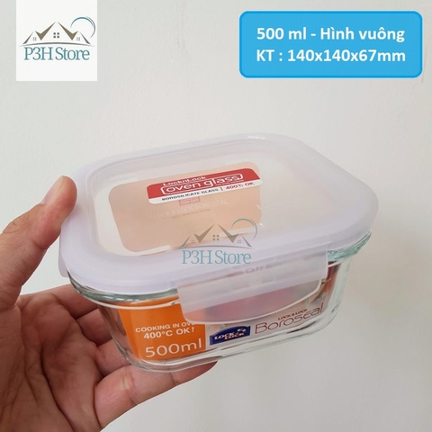 Hộp thủy tinh Lock&Lock Ovenglass chịu nhiệt cao dung tích từ 300ml đến 2L