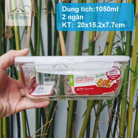Hộp thủy tinh Lock&Lock Ovenglass chịu nhiệt cao dung tích từ 300ml đến 2L