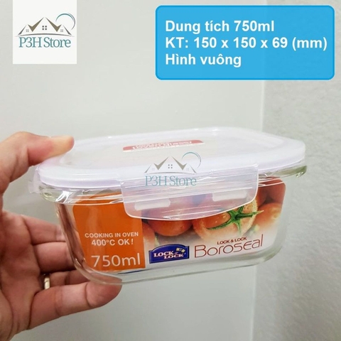 Hộp thủy tinh Lock&Lock Ovenglass chịu nhiệt cao dung tích từ 300ml đến 2L
