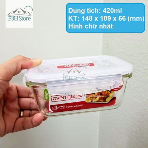 Hộp thủy tinh Lock&Lock Ovenglass chịu nhiệt cao dung tích từ 300ml đến 2L
