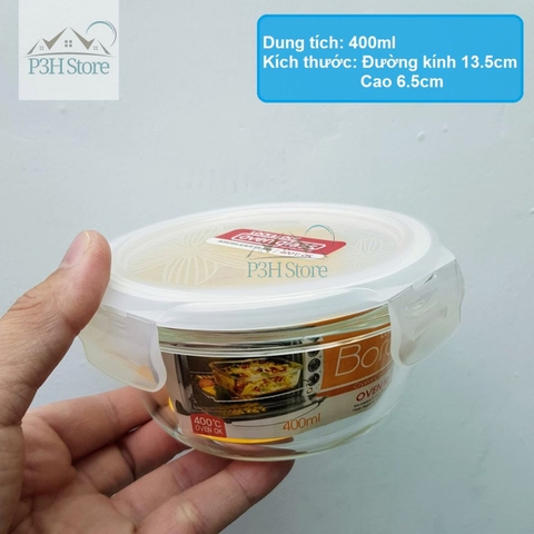Hộp thủy tinh Lock&Lock Ovenglass chịu nhiệt cao dung tích từ 300ml đến 2L