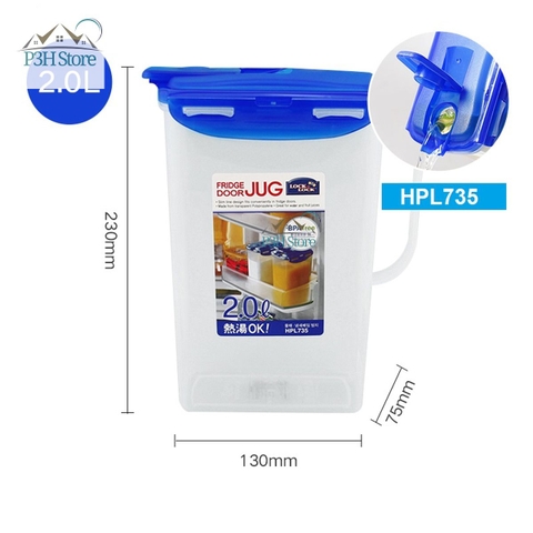 Bình nước Lock&Lock dạng rót Jug 1.5L/2L/3L HPL733 HPL735 HAP607