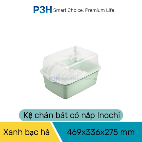 Kệ chén bát Inochi Tokyo có nắp đậy nhựa nguyên sinh kháng khuẩn và hạn chế rêu mốc P3H