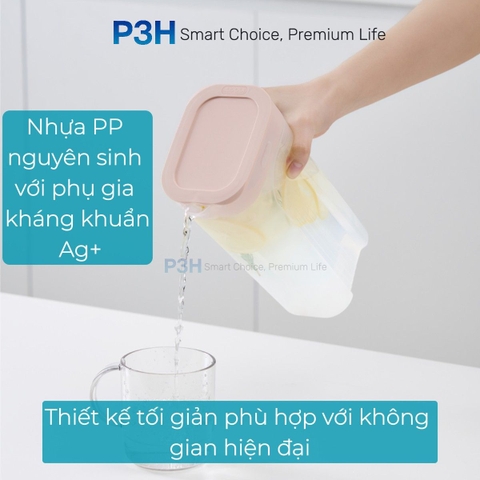 Bình nước Inochi Kita Bold 1.4L nhỏ gọn dùng trữ nước hộc cánh cửa tủ lạnh P3H