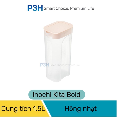 Bình nước Inochi Kita Bold 1.4L nhỏ gọn dùng trữ nước hộc cánh cửa tủ lạnh P3H
